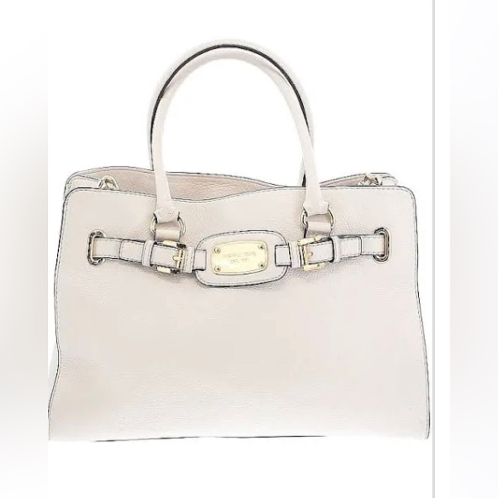 MICHAEL KORS CREAM HAMPTONS WEEKENDER TOTE BAG